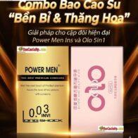 Combo bao cao su "bền bỉ & thăng hoa" – giải pháp cho cặp đôi hiện đại Power men Ins và Olo 5in1