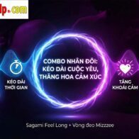 Combo vòng đeo gai nổi sần và Bao cao su Sagami Feel Long "NHÂN ĐÔI KHOÁI CẢM, KÉO DÀI CUỘC YÊU"