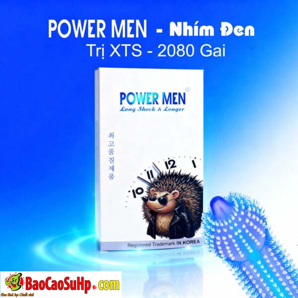 bao cao su power men Nhim xu 2080 gai 4 1 - Bao Cao Su Power Men Nhím Đen: "Vũ Khí Kép" Cho Cuộc Yêu Bền Bỉ Và Thăng Hoa 2080 gai