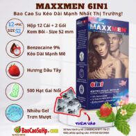 Bao Cao Su Maxxmen 6in1 – "Vũ Khí" Đa Năng Công Nghệ USA NEW Hương dâu