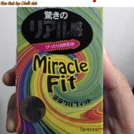 Bao cao su SAGAMI Nhật Bản Miracle Fit size nhỏ ôm khít 3D 49mm hộp 5C