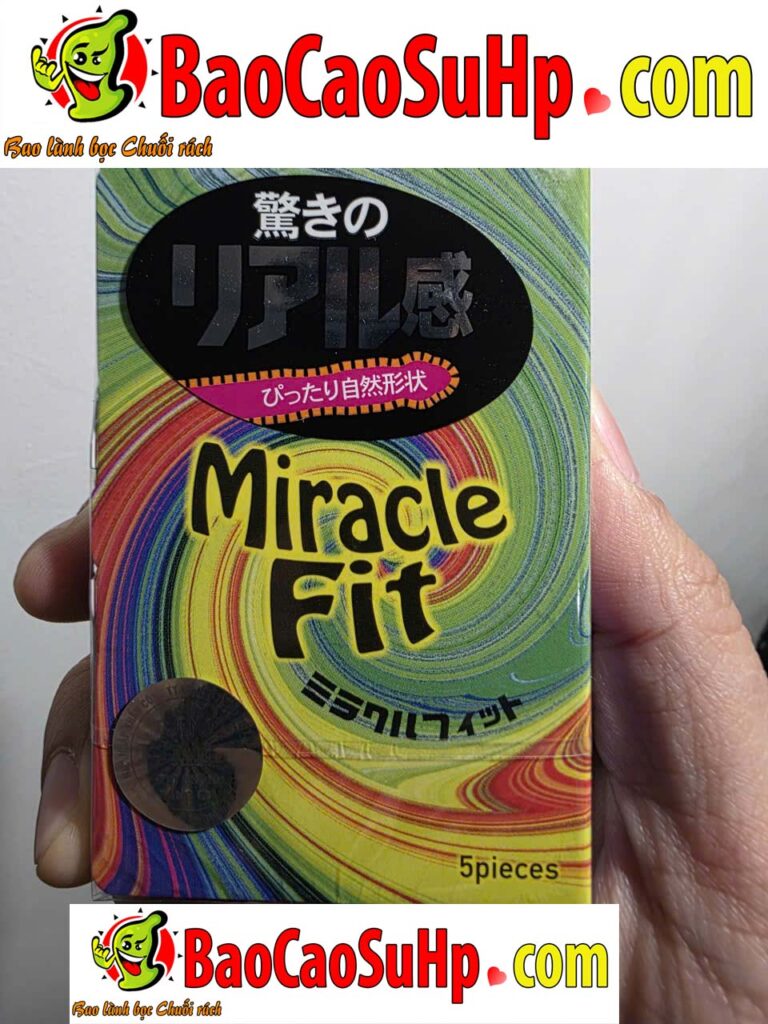 Bao cao su SAGAMI Nhật Bản Miracle Fit size nhỏ ôm khít 3D 49mm hộp 5C