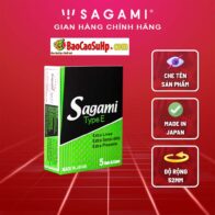 Bao cao su sagami Nhật Bản siêu mỏng Type E siêu bôi trơn chống tuột gân gai Hộp 5C