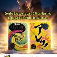 Combo Bao cao su gai 3D Nhat Ban sieu mong gai kich thich cac giac quan