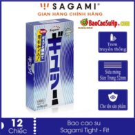 Bao cao su Sagami Nhật Bản siêu mỏng Tight-Fit 3D ôm sát 6 làn lượn sóng