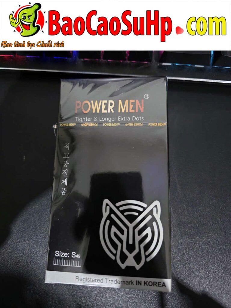 Bao cao su Ôm sát Tăng khoái cảm PowerMen Tighter & Longer & Dotted size 49mm