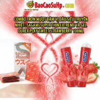 Combo "Yêu Chân Thật - Vị Ngọt Ngào": Sagami Xtreme Super Thin & Durex Play Strawberry
