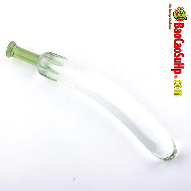 Dương vật giả thủy tinh trong suốt quả mướp đẹp an toàn dễ sử dụng