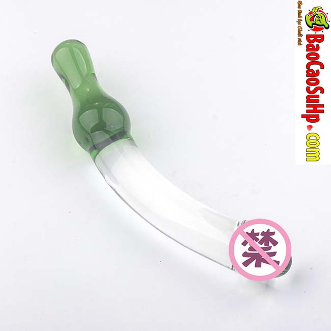 Dương vật giả thủy tinh trong suốt quả mướp đẹp an toàn dễ sử dụng