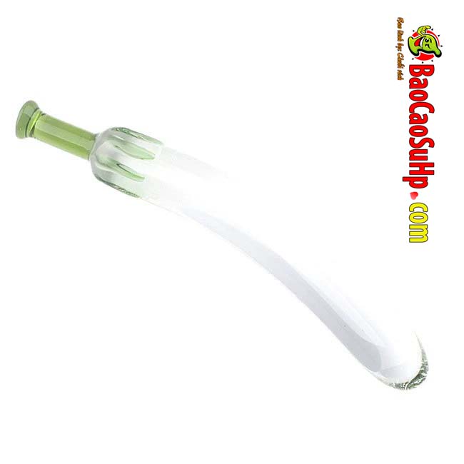 Dương vật giả thủy tinh trong suốt quả mướp đẹp an toàn dễ sử dụng