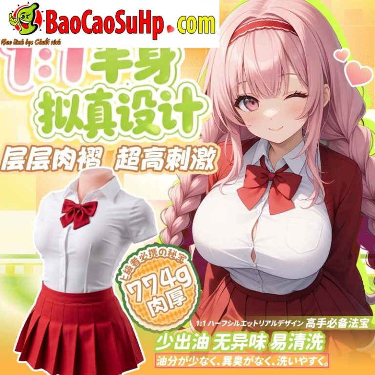 Búp bê tình dục bán thân mini anime Ririka nhỏ gọn cầm tay TPe mềm mại 774g
