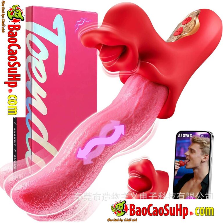 Dương vật giả Lưỡi rung ngoáy siêu mềm Tongue Stick Toendi APP