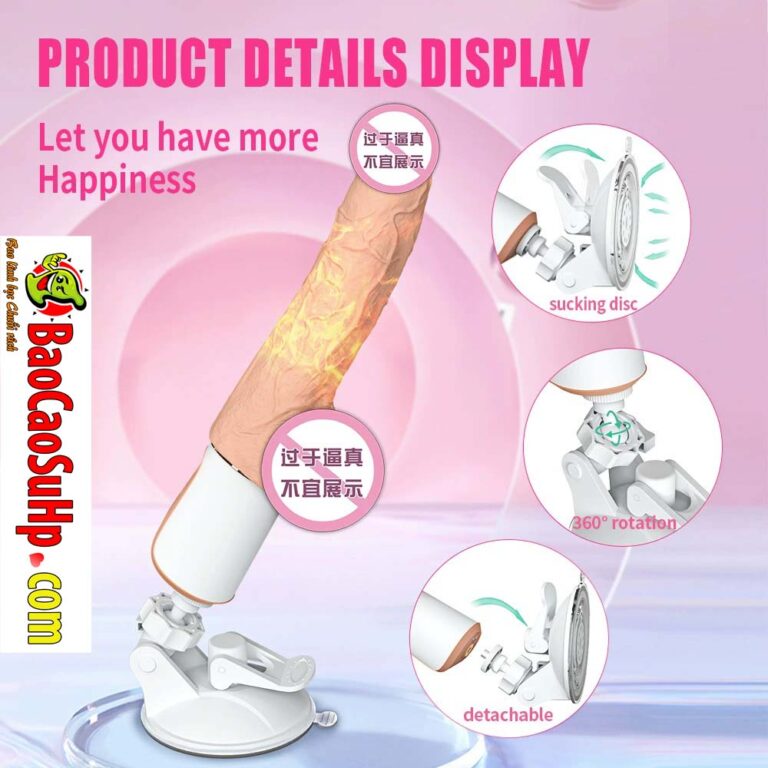 Dương vật giả đóng đất Silicone 360 rung thụt Shande S269 Porphyria