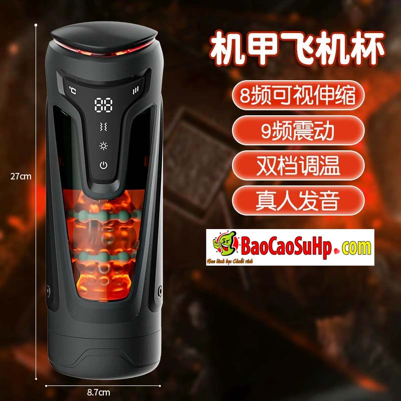 Cốc thủ dâm cho nam tự động Love Secret Mecha Warrior thụt rung bi xiết