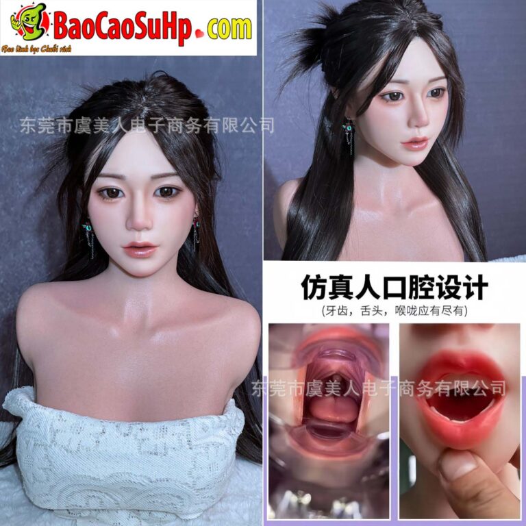 Đầu búp bê tình dục Full Silicone cấy tóc khoang miệng Won-young xinh đẹp tóc dài (Oder)