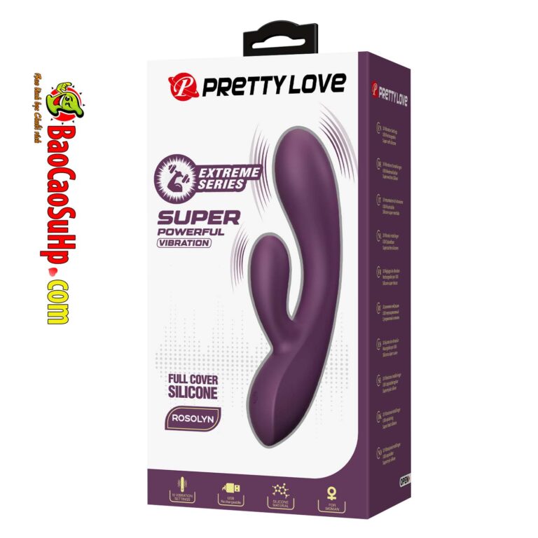 Dương vật giả tai thỏ Silicone siêu mạnh cao cấp Prettylove Super Power Rosolyn