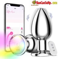 Phích cắm hậu môn điều khiển APP Inox Mikazuki Reon đèn LED 9 chế độ