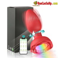 Thụt hậu môn LED điều khiển từ xa APP ROSE STORM xoay rung