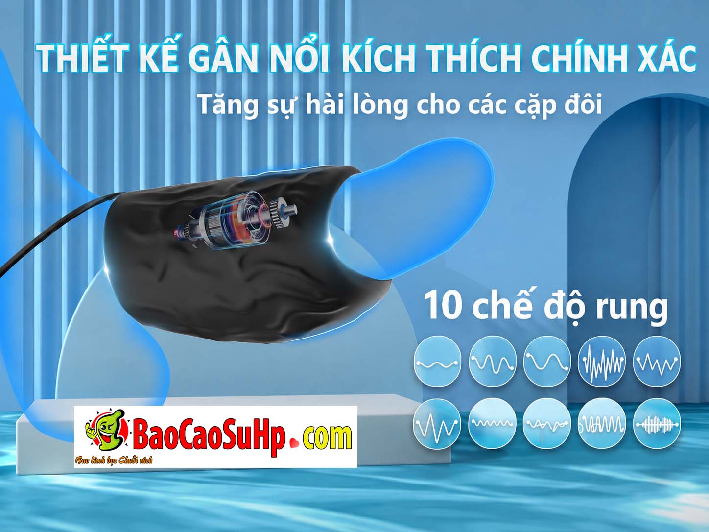 Vòng đeo dương vật rung điều khiển APP Kensington hở đầu 3in1 - ảnh 8