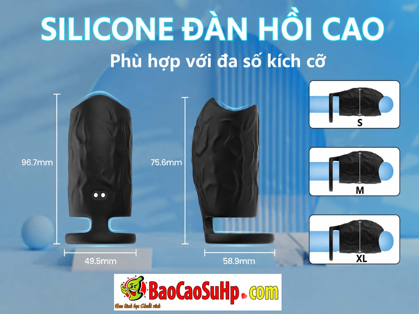 Vòng đeo dương vật rung điều khiển APP Kensington hở đầu 3in1