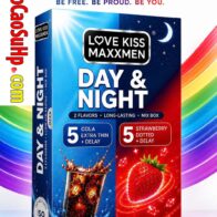 Bao cao su Maxxmen Day & Night hộp 10 chiếc size 52mm Dâu và Cola siêu mỏng kéo dài hương vị đặc biệt