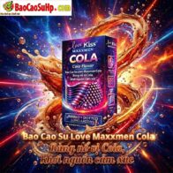 Bao cao su Love Kiss Maxxmen Cola Hộp 12 Cái – Gân Gai Kéo Dài Thời Gian, Hương Cola Ngọt Ngào