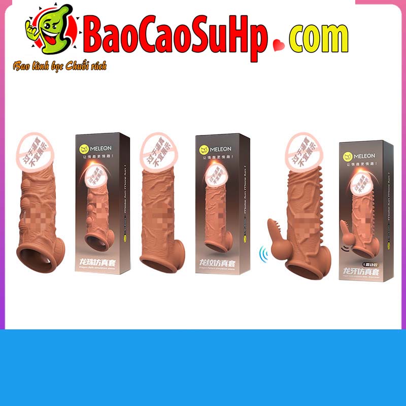Bao cao su donden Dragon Pattern Bi gai nổi có rung mềm mại TPE