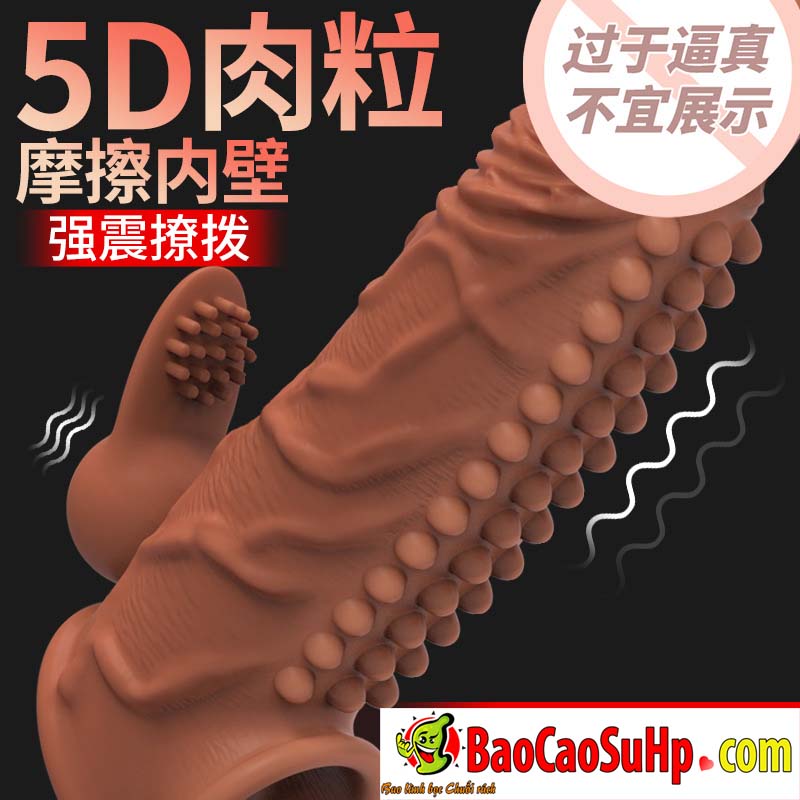 Bao cao su donden Dragon Pattern Bi gai nổi có rung mềm mại TPE