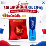Combo bao cao su giá rẻ cho cặp đôi Powermen 365+ 3 chiếc & Gel Durex Play Classic 50ml