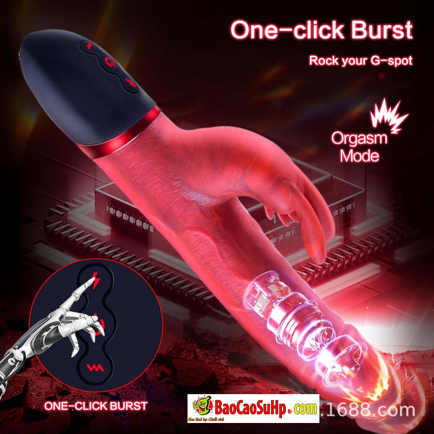 Canis Major PRO Tai Thỏ – Dương Vật Giả Silicone Rung Thụt Tự Động