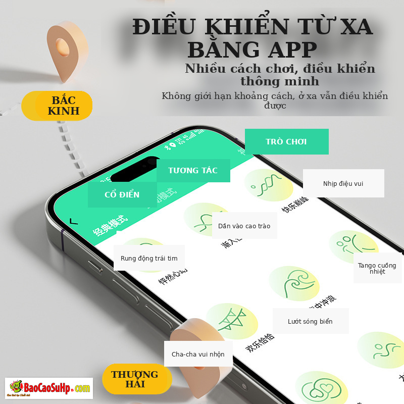Phích cắm lỗ hậu APP Mizzzee Calloway rung 9 chế độ đèn LED rực rỡ