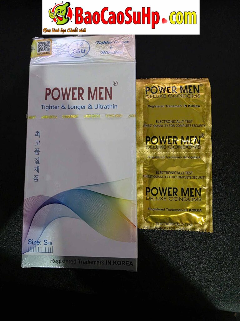 Bao Cao Su Size Nhỏ Kéo Dài Power Men Tighter Longer Ultrathin – Hộp 12 Chiếc
