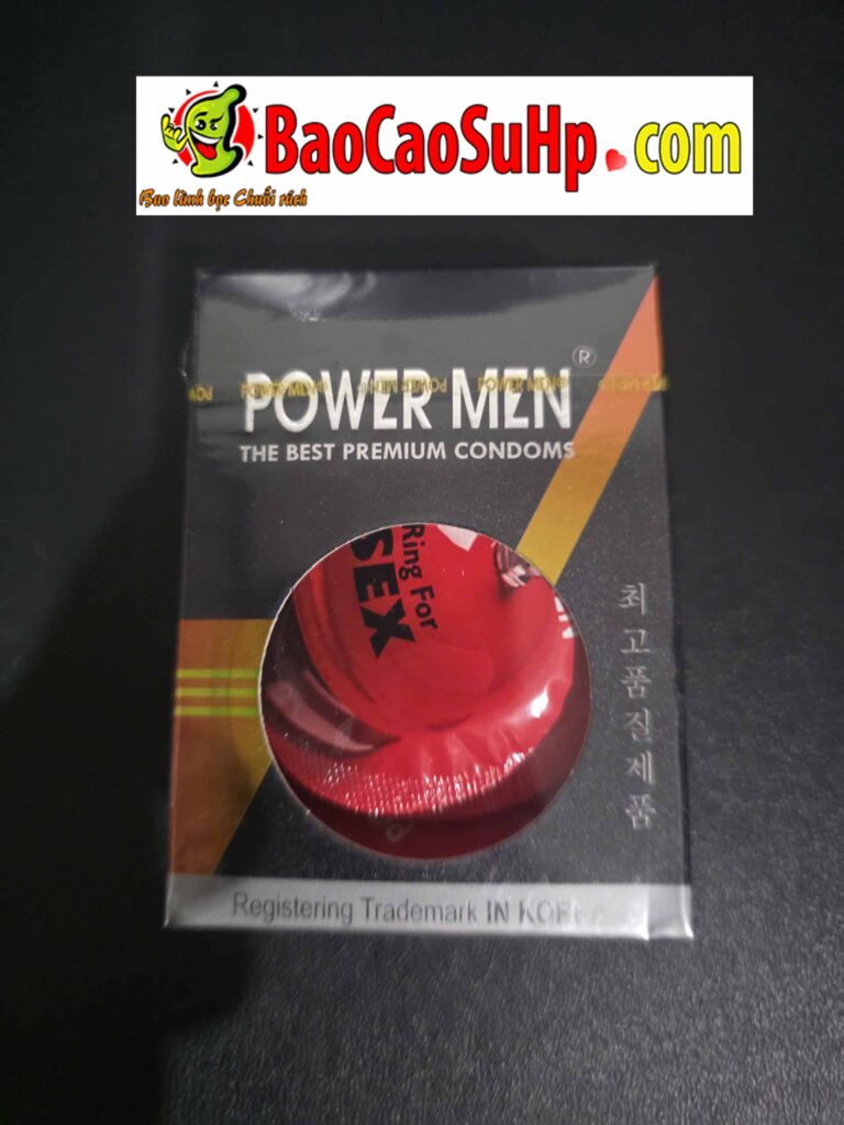 Bao cao su Powermen Ranger 200% phôi tròn gân gai, kéo dài thời gian, trị xuất tinh (Hộp 3 chiếc)