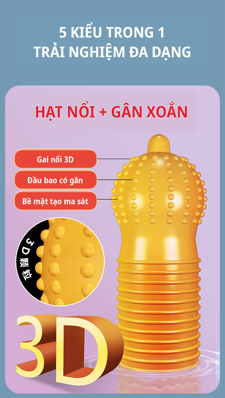 Thiết kế OLO Gai răng sói với minh họa các hạt và gân nổi 3D