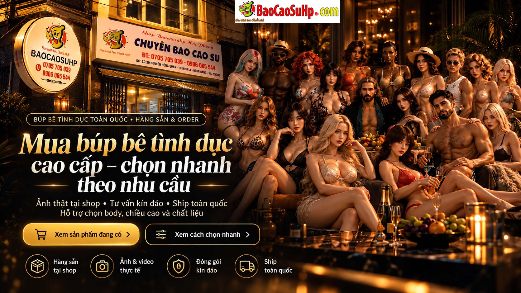 Ảnh minh họa danh mục búp bê tình dục tại cửa hàng