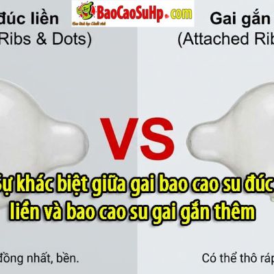 Sự khác biệt giữa gai bao cao su đúc liền và bao cao su gai gắn thêm