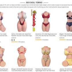Sexdolltorso trải nghiệm sextoy mông vếu nguyên khối như thật