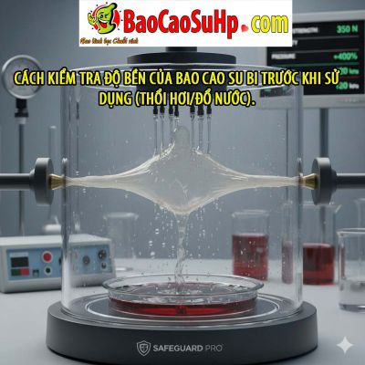 Cách kiểm tra độ bền của bao cao su bi trước khi sử dụng (Thổi hơi/Đổ nước).